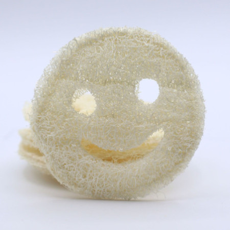 Visage souriant en luffa entier