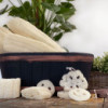 Visage souriant en luffa entier