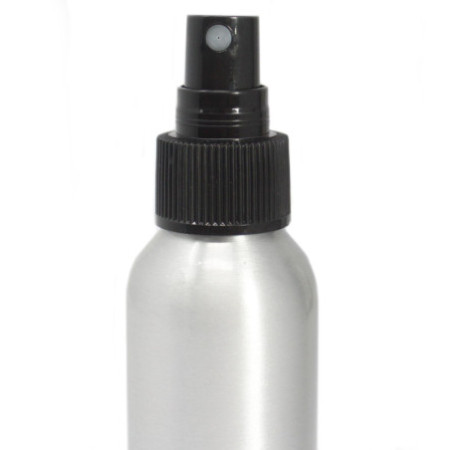 Bouteille en aluminium de 100 ml avec vaporisateur noir
