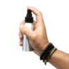 Bouteille en aluminium de 100 ml avec vaporisateur noir