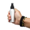 Bouteille en aluminium de 100 ml avec vaporisateur noir
