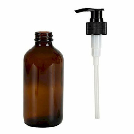 Bouteille ambrée de 250 ml avec pompe