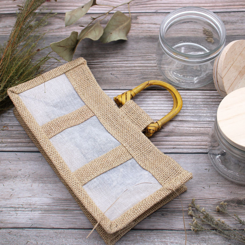 Sac cadeau 100 % naturel - Trois pots