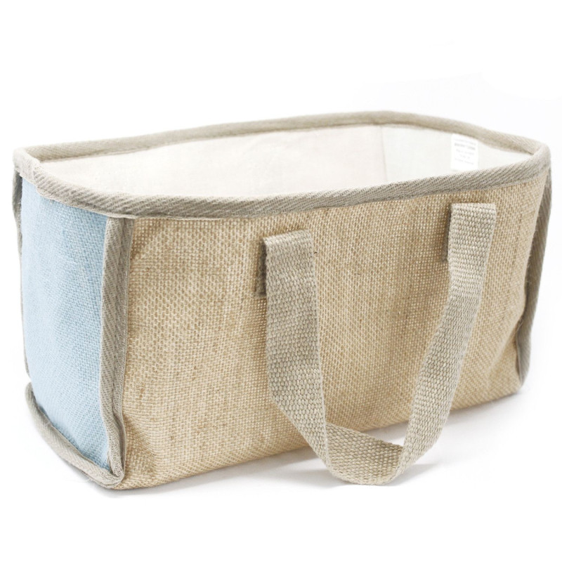 Grand panier à provisions - 33 x 18 x 20 cm - Bleu sarcelle