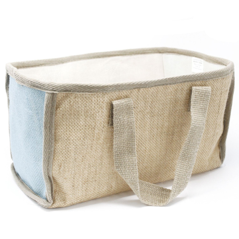 Grand panier à provisions - 33 x 18 x 20 cm - Bleu sarcelle