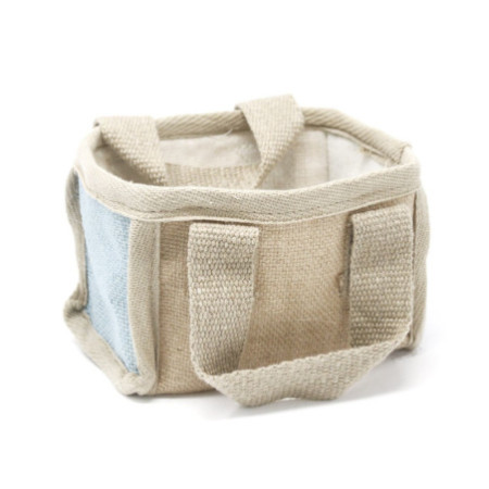 Mini panier à provisions - 16 x 10 x 12 cm - Bleu sarcelle