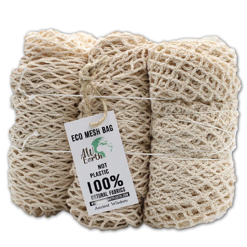 Sac en filet de coton pur - Naturel