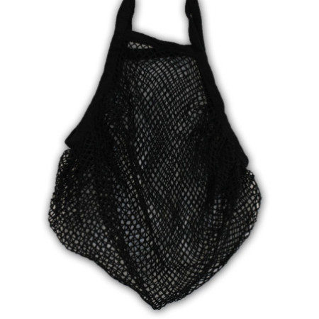 Sac en maille de coton pur - Noir