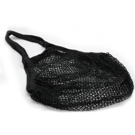 Sac en maille de coton pur - Noir