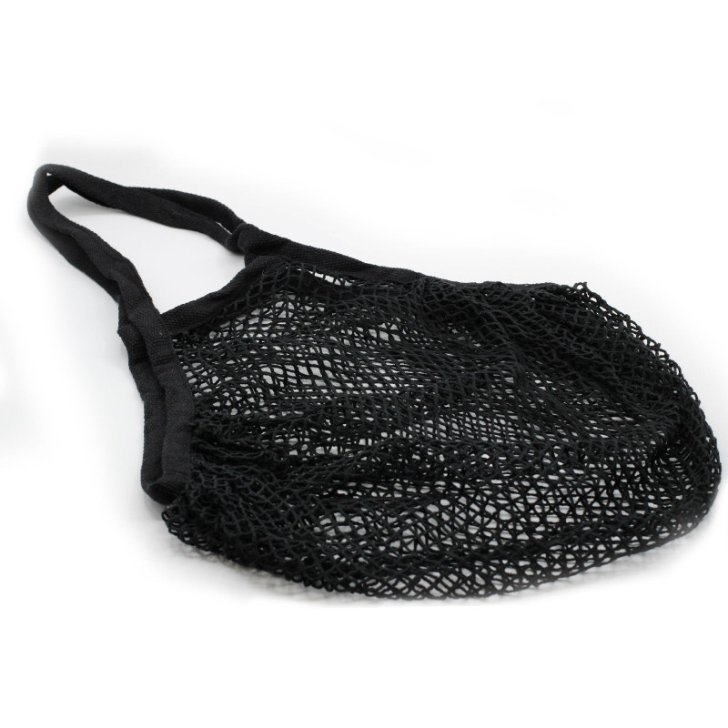 Sac en maille de coton pur - Noir