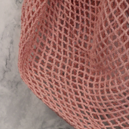 Sac en filet de coton pur - Rose