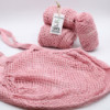 Sac en filet de coton pur - Rose