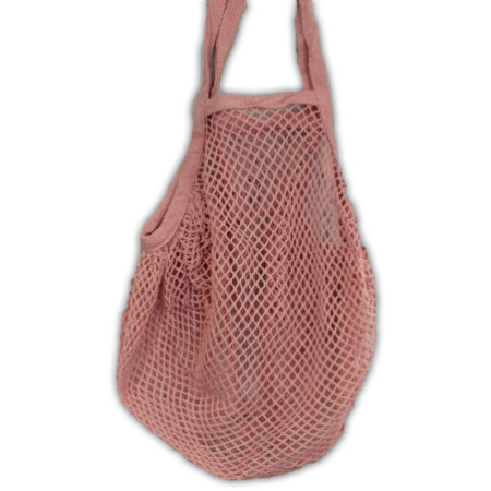 Sac en filet de coton pur - Rose
