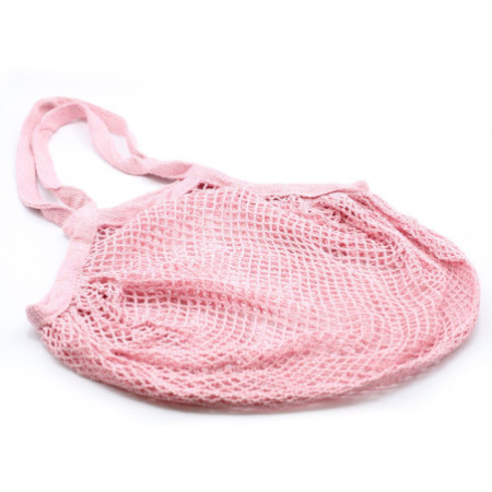 Sac en filet de coton pur - Rose