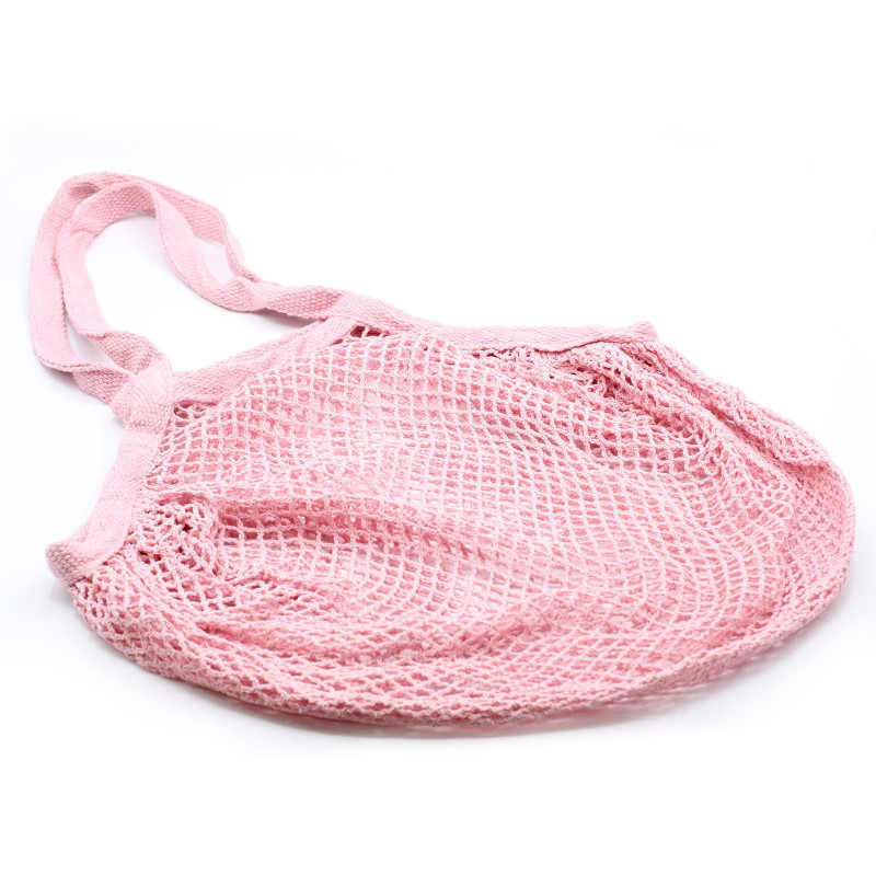 Sac en filet de coton pur - Rose