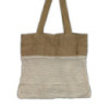 Sac en pur jute doux et coton - Naturel