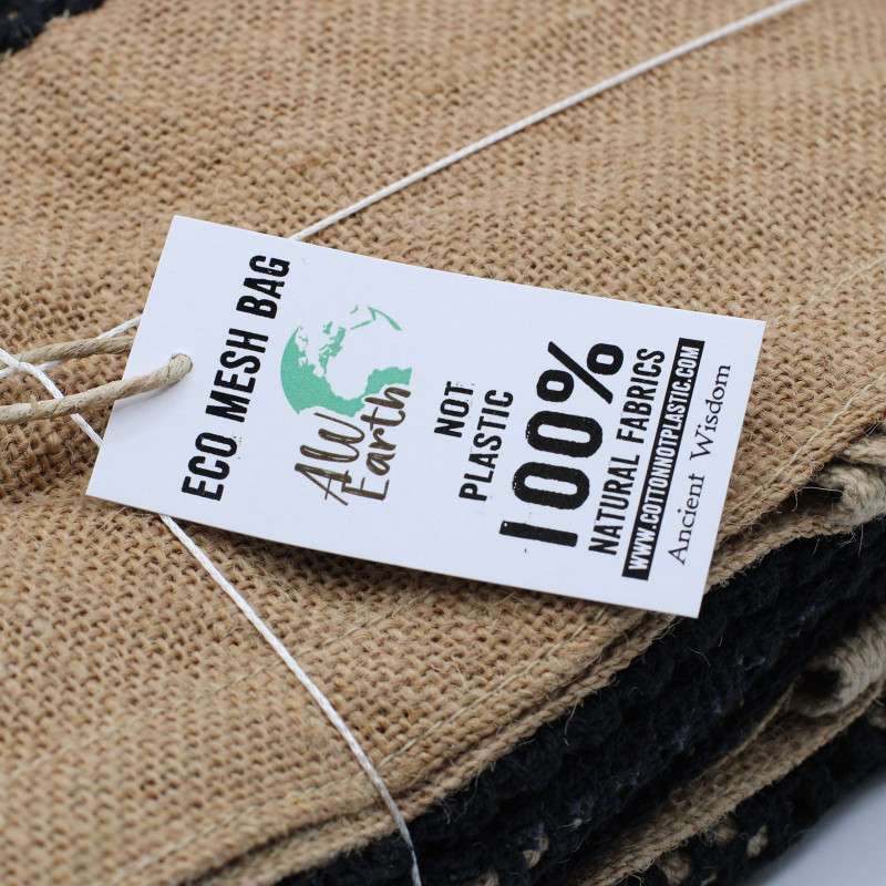 Sac en pur jute doux et coton - Naturel