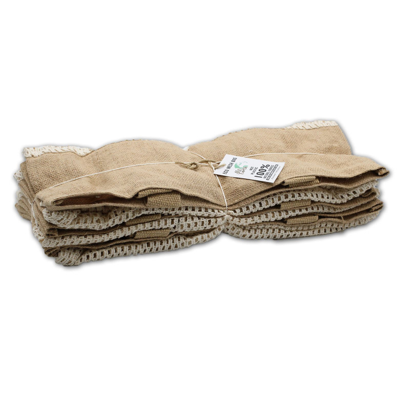 Sac en pur jute doux et coton - Naturel