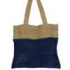 Sac en pur jute doux et filet de coton - Denim