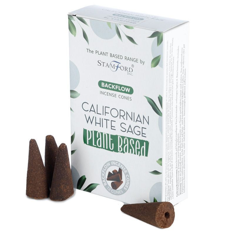 Cônes d'encens à reflux à base de plantes - Sauge blanche de Californie