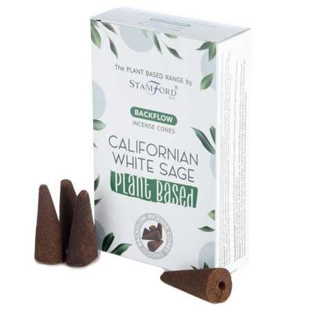 Cônes d'encens à reflux à base de plantes - Sauge blanche de Californie