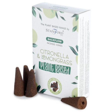 Cônes d'encens à reflux à base de plantes - Citronnelle et citronnelle