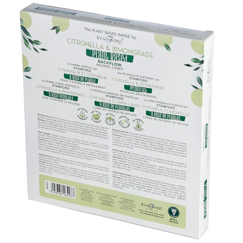 Cônes d'encens à reflux à base de plantes - Citronnelle et citronnelle