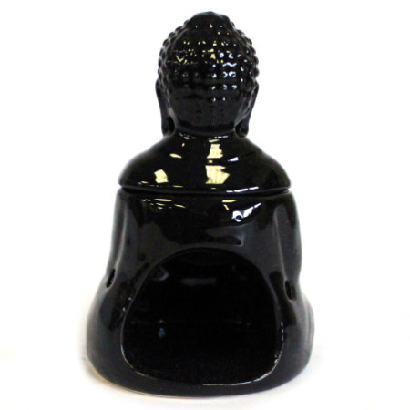Brûleur à huile Bouddha assis - Noir