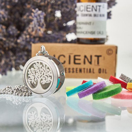Collier Bijoux d'Aromathérapie - Arbre de Vie 25 mm