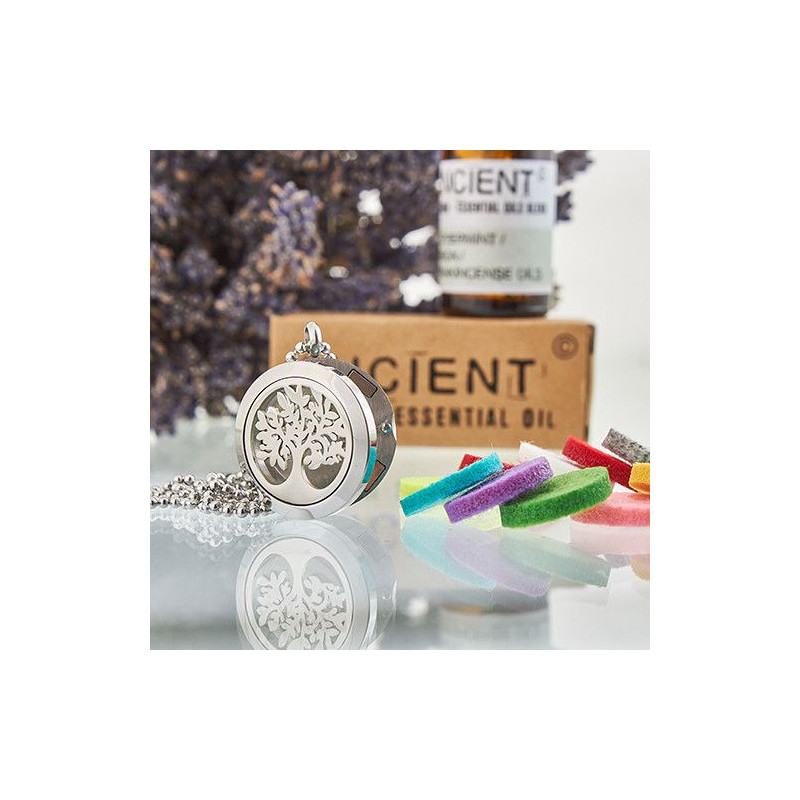 Collier Bijoux d'Aromathérapie - Arbre de Vie 25 mm