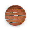 Porte-savon classique en acajou - Rond