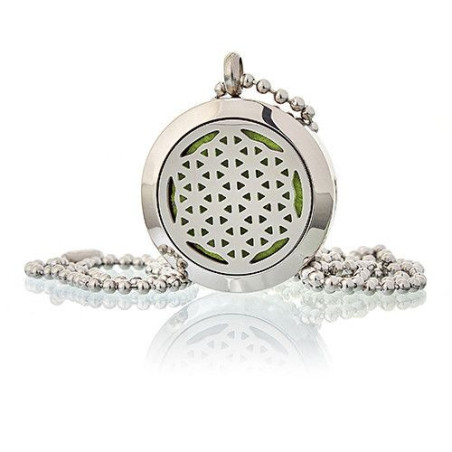 Collier Bijoux d'Aromathérapie - Fleur de Vie 25 mm