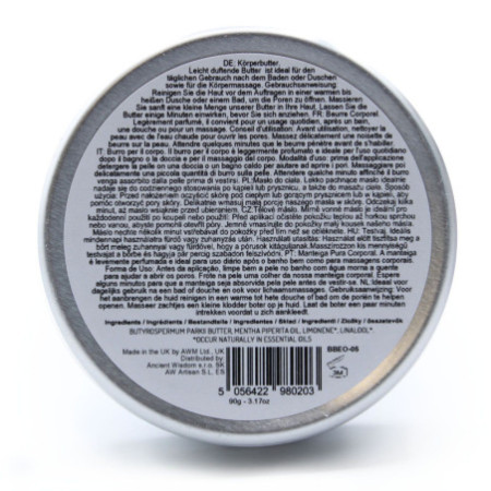 Beurre corporel au karité aromathérapie 90 g - Menthe poivrée
