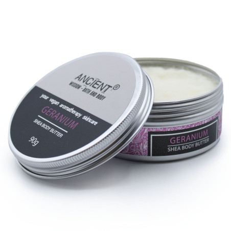 Beurre corporel au karité aromathérapie 90 g - Géranium