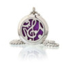Collier bijoux d'aromathérapie - Notes de musique 25 mm
