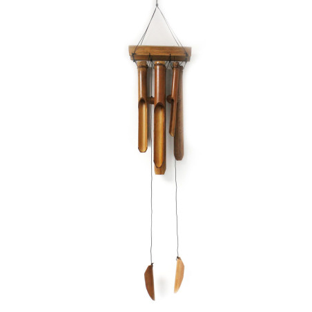 Carillon éolien en bambou - Finition naturelle - 6 grands tubes