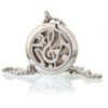 Collier bijoux d'aromathérapie - Notes de musique 25 mm