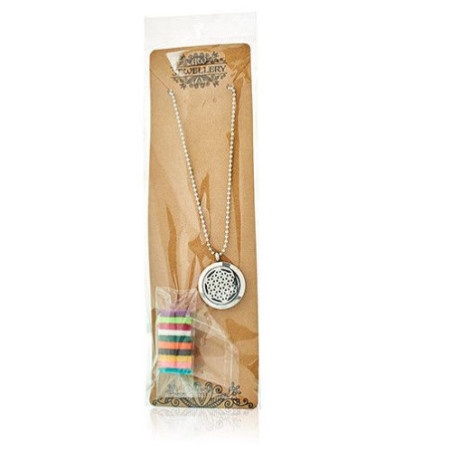 Collier bijoux d'aromathérapie - Notes de musique 25 mm