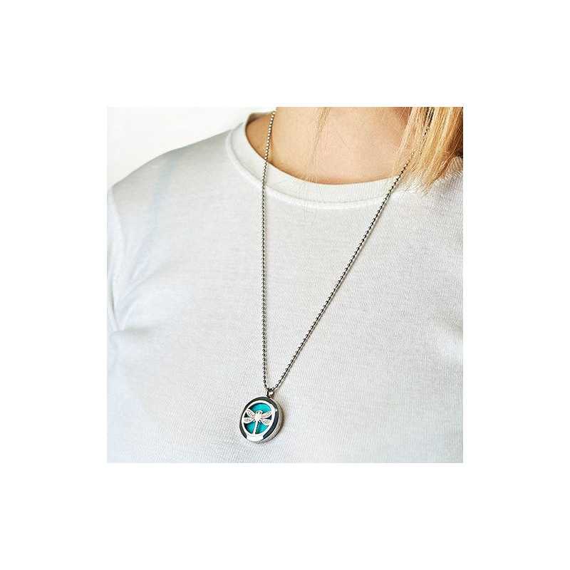 Collier bijoux d'aromathérapie - Notes de musique 25 mm