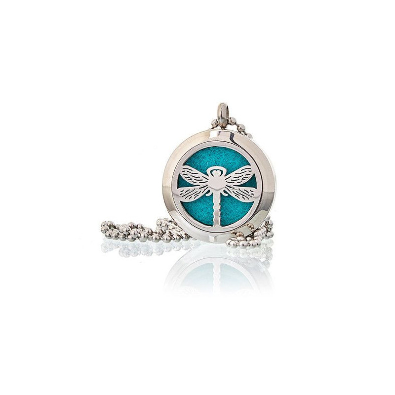 Collier bijoux d'aromathérapie - Libellule 25 mm