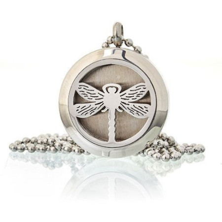 Collier bijoux d'aromathérapie - Libellule 25 mm