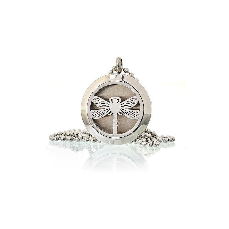Collier bijoux d'aromathérapie - Libellule 25 mm