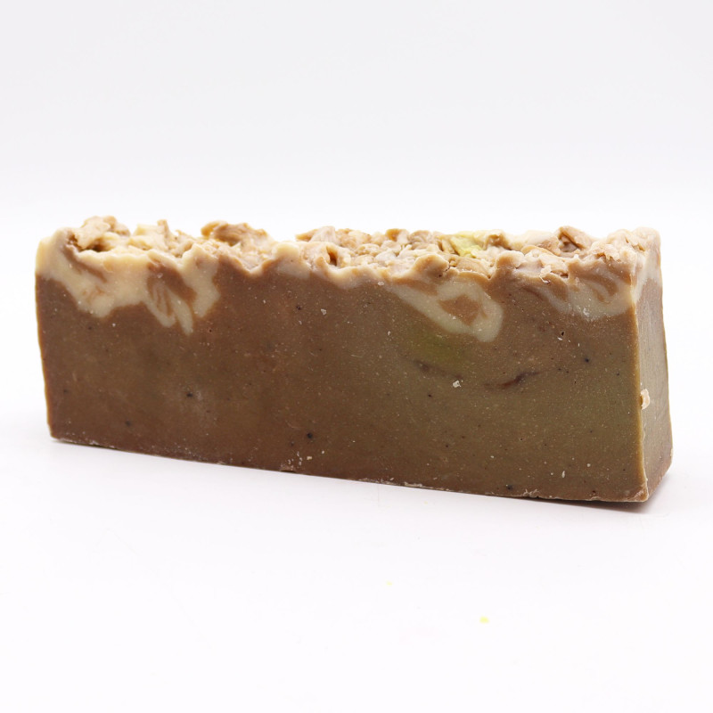 Tranche de savon au chocolat et à l'huile d'olive