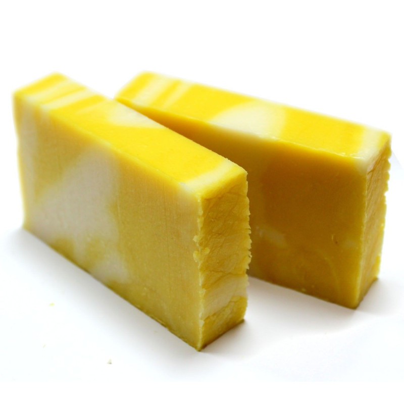 Tranche de savon au citron et à l'huile d'olive