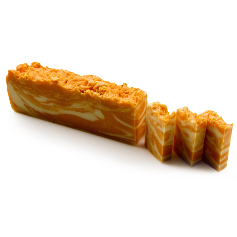 Tranche de savon à l'orange et à l'huile d'olive