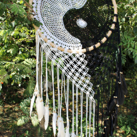 Attrape-rêves Bali - Extra Large Ying Yang D: 50cm