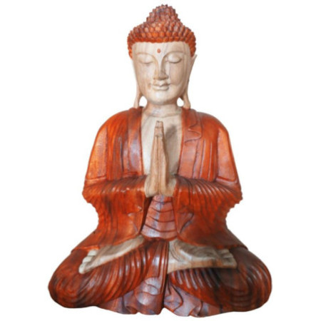 Statue de Bouddha sculptée à la main - 60 cm Bienvenue