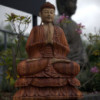 Statue de Bouddha sculptée à la main - 80 cm Bienvenue