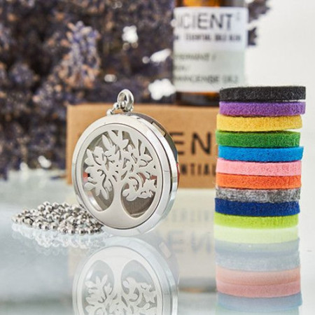 Collier Bijoux d'Aromathérapie - Arbre de Vie 30 mm