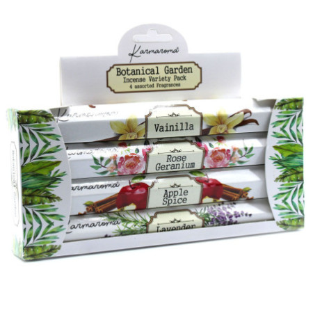 Coffret cadeau d'encens Jardin botanique - 4 parfums assortis